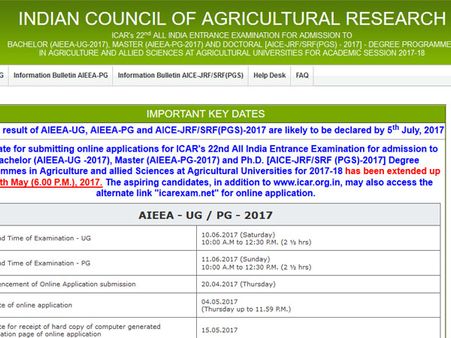 ICAR result 2017 postponed, will release on July 5, how to check