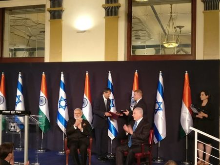 India-Israel exchange 7 agreements, vow to fight radicalisation