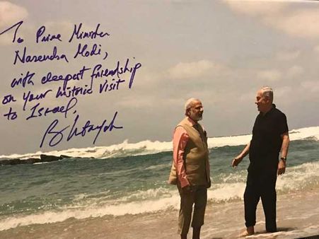 Signed photograph seals ‘friendship’ deal between Modi, Netanyahu