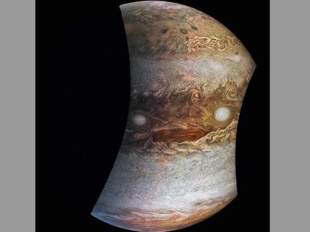 NASA reveals stunning photos of haze-covered Jupiter