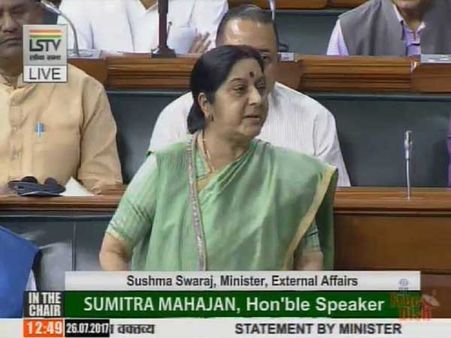 No proof that missing Indians in Mosul dead, says Sushma Swaraj