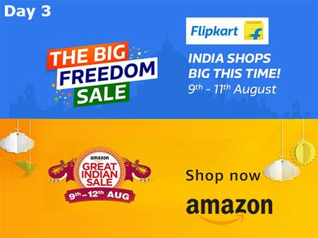 Day 3 - The Amazon Great Indian Sale, Flipkart Big Freedom Sale - Upto 71% Off on Products*