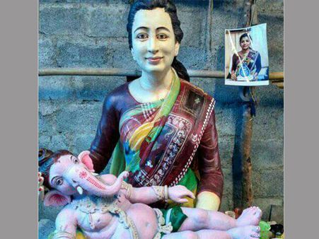 Warangal youth make 'Collector Amrapali idol' for Ganesha festival, draw flak