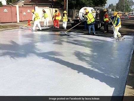 Los Angeles streets coated with Coolseal to combat climate change