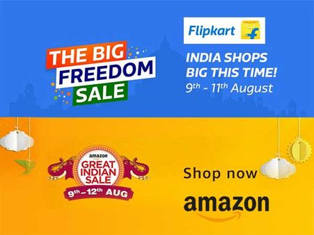 LIVE! The Amazon Great Indian Sale & Flipkart Big Freedom Sale: Get Up To 80% Off* (Aug 9th to 12th)
