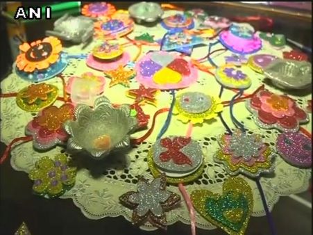 J&K: Two girls make Rakhis at home, boycott buying Chinese rakhis