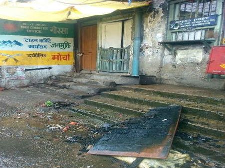 GJM allege security forces behind torching party office, vandalising houses
