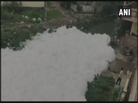 Now, a drain in Hyderabad spews toxic froth