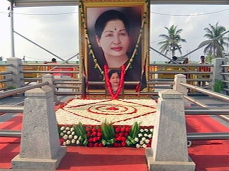Jayalalithaa memorial decked up ahead of possible AIADMK merger