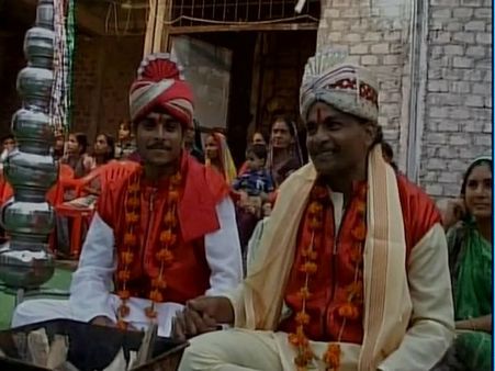 This gay, happy marriage between two men is to appease rain god in MP
