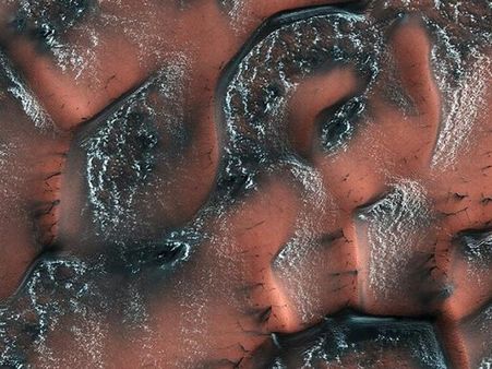 NASA's stunning image of snow cover on Mars