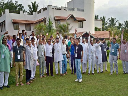 Back in Gujarat, MLAs check into another resort