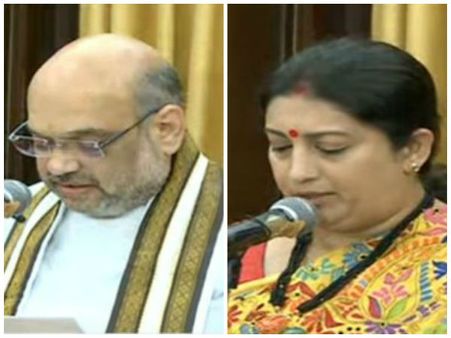 Amit Shah sworn in as RS member, Smriti Irani takes oath in Sanskrit