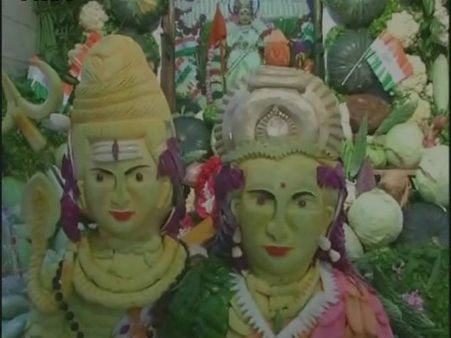 Ahead of Independence Day, TN temple gets a 5,000 kg vegetable ‘makeover’