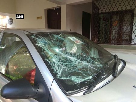 Asianet channel's office attacked in Kerala's Alappuzha