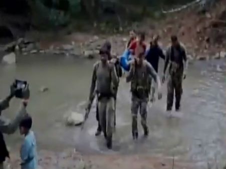 Chhattisgarh: CRPF personnel carry sick woman on stretcher for 7 km