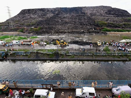 Ghazipur garbage mountain collapse kills 2, authorities pass the buck