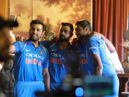 Leaked images from the Team India TVC shot for OPPO