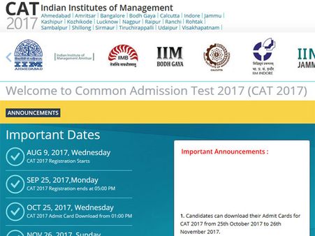 IIM CAT 2017 admit card: How to download, latest update from IIM Lucknow