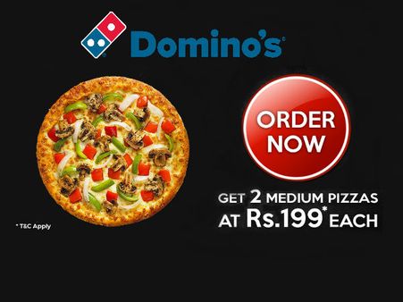 DOMINO'S DINNER DEAL! A Taste To Remember Only from Rs. 199 Onwards*