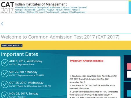 CAT 2017 admit cards released on iimcat.ac.in