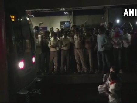 NSUI activists protest against proposed fare hike; stop a metro train in Delhi