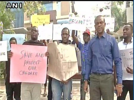 Protest outside Greater Noida school where Nigerian student was sexually assaulted