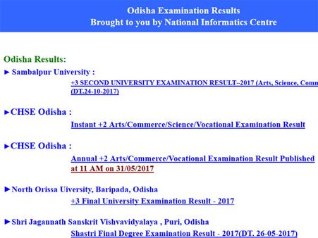 Sambalpur University, Odisha +3 second year results 2017 declared at orissaresults.nic.in