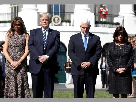 Las Vegas shooting: Trump, First Lady lead moment of silence in White House