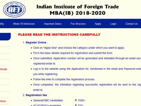 IIFT MBA (IB) 2018-20 admit card released, download now