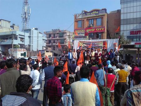 Rajputs protest in Delhi against Padmavati