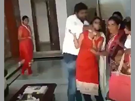 Caught on cam: TRS youth wing leader thrashes wife, arrested