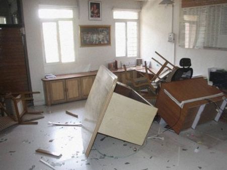 ABVP members vandalise Narayana college property in Hyderabad