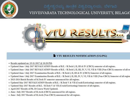 VTU 5th semester results declared, here is how you check