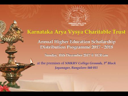 Karnataka Arya Vysya Charitable Trust to distribute scholarship