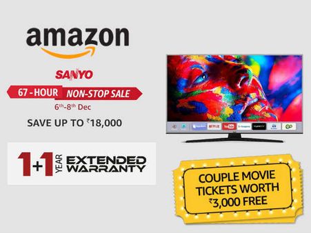 12 HOURS LEFT: SANYO TVs Fest at AMAZON - Save Upto Rs.18,000* Now