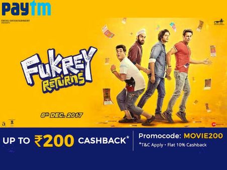 Book Movie Tickets Get Upto Rs.250 Cashback*