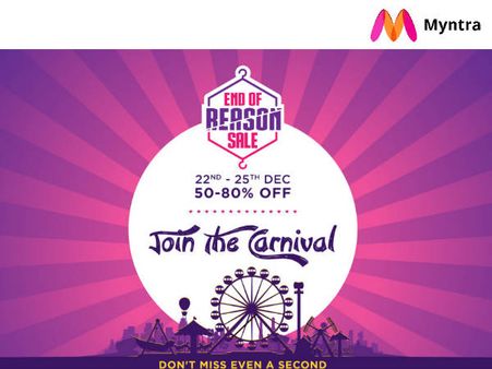Myntra End Of Reason Sale With Savings! Upto 80% Off*