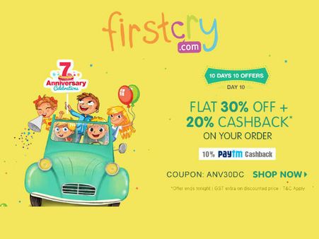 7 Years Of FIRSTCRY! 'Cashback Toh Banta Hain' Upto 50% Off*