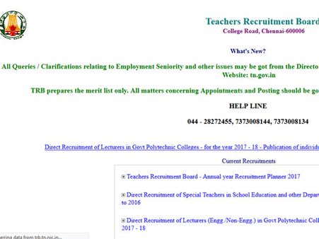 TNTRB government polytechnic college lecturers recruitment written results withdrawn