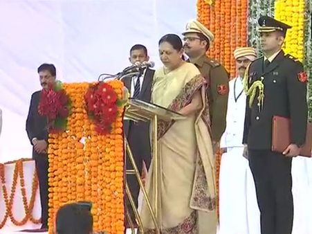 Anandiben Patel takes oath as Governor of Madhya Pradesh