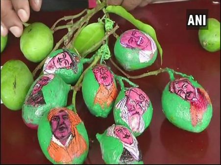 Republic Day: TN miniature artist pays tributes to Mahatma Gandhi, Netaji on mangoes
