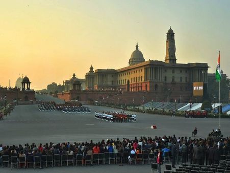 Beating Retreat ceremony marks the end of 69th Republic Day celebrations