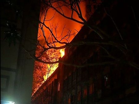 Mumbai: Massive fire breaks out at Navrang studio, fire officer injured