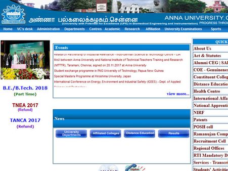 Anna University Semester 1 exams 2018 results declared, check now
