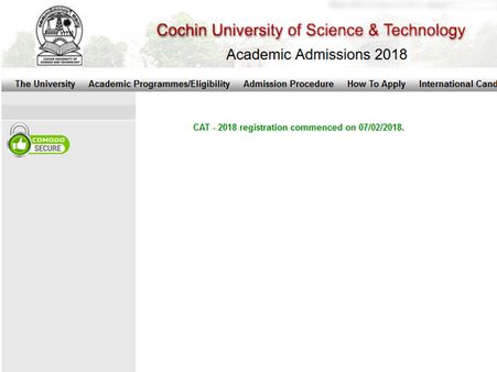 CUSAT CAT 2018 registration begins, check at cusat.nic.in