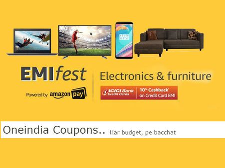 Amazon EMI Fest: Mobiles, TVs, Furniture at Rs.313/Month*