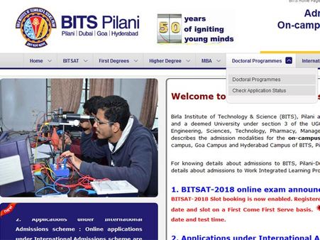 BITSAT slot booking 2018 begins, steps here
