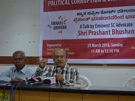 BJP is a far greater evil in the country and Karnataka too, says Prashant Bhushan