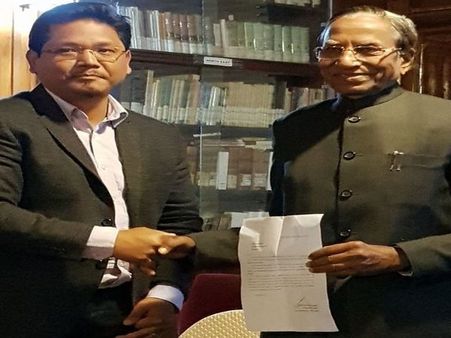NPP-led coalition stakes claim to form govt, Conard Sangma to be next CM